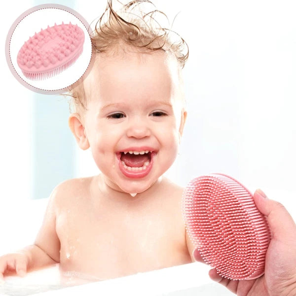 2 PCS Silicone Bath Brush Man Child Baby Hair Scrubber Scrubbers