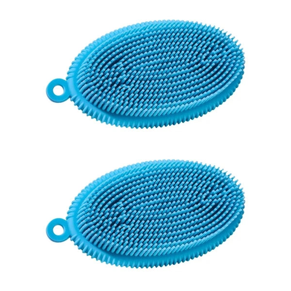 2 Pcs Bath Brush Man Newborn Body Silicone Scrubber Skin Cleaning