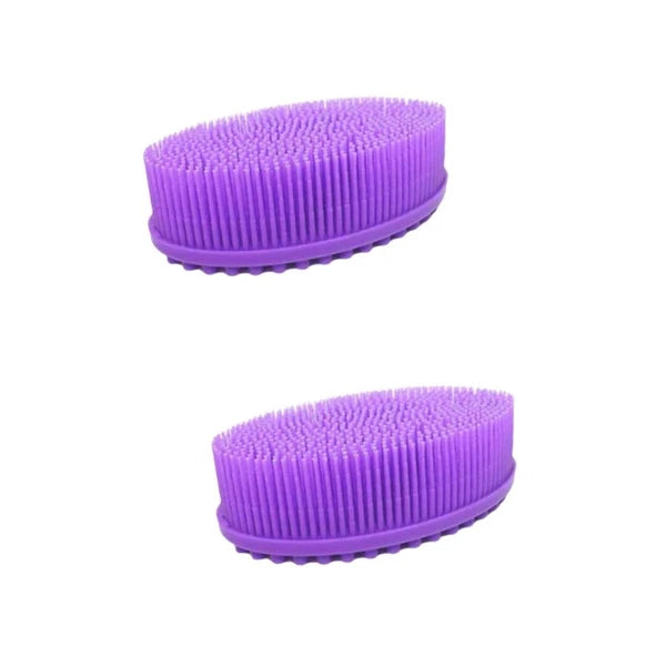 2 PCS Bath Brush Silicone Exfoliator Body Scrubber Baby Bathing Shower