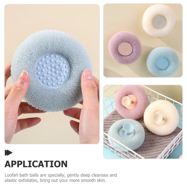 3 Pcs Bath Brush Miss Shower Exfoliator Scrubber for Woman
