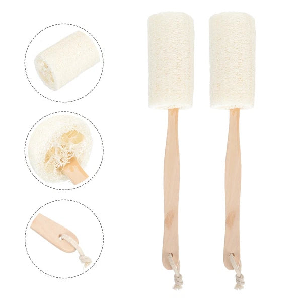 2 Pcs Loofah Bath Brush Miss Man Exfoliating Body Scrubber Shower