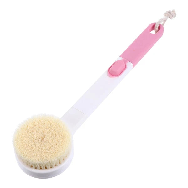 Long Handle Bath Brush Household Rub Back Brush Bathing Accessories (Pink)