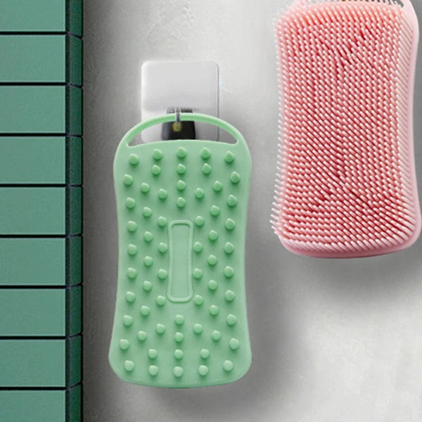 Silicone Body Scrubber Body Brush Hair Scalp Brush Dual Side Brush Silicone