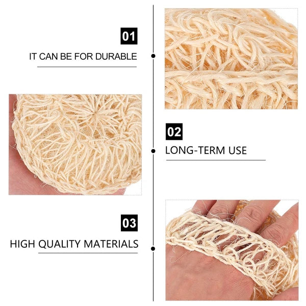 2 Pcs Sisal Bath Brush Man Body Scrubber Men Beige Tools Products Dry