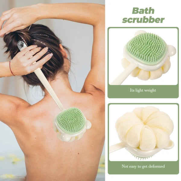 Back Rub Brush Body Exfoliator Bath Scrubber for Long Handle Shower