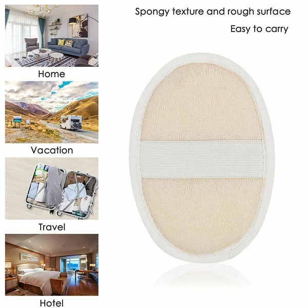 1/2/5X Biodegradable Shower Brushes Natural Loofah Exfoliating Sponge for Bath