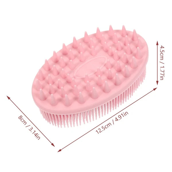 2 PCS Silicone Bath Brush Man Child Baby Hair Scrubber Scrubbers