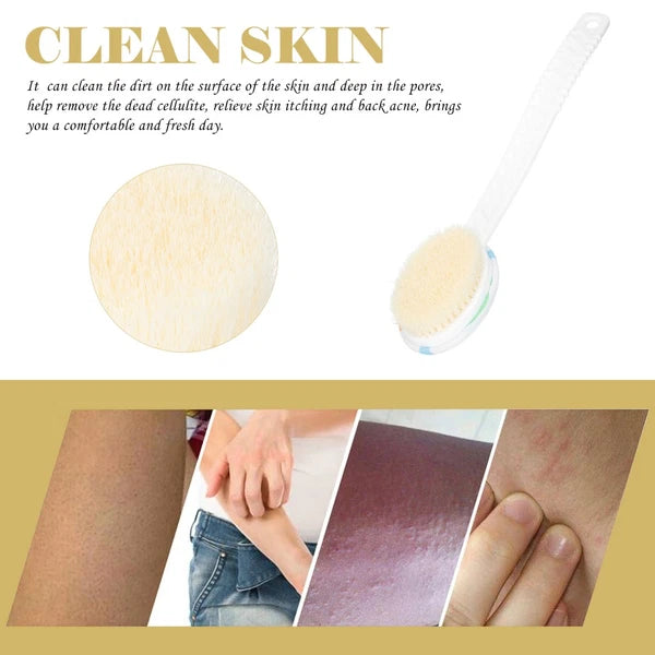 Double-head Shower Brush Bathing Massage Body Brushes Man Long Handle