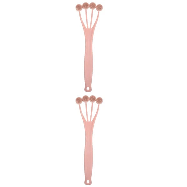 2 Pieces Exfoliating Bath Brush Back Scrubber Shower Long Handle for Body