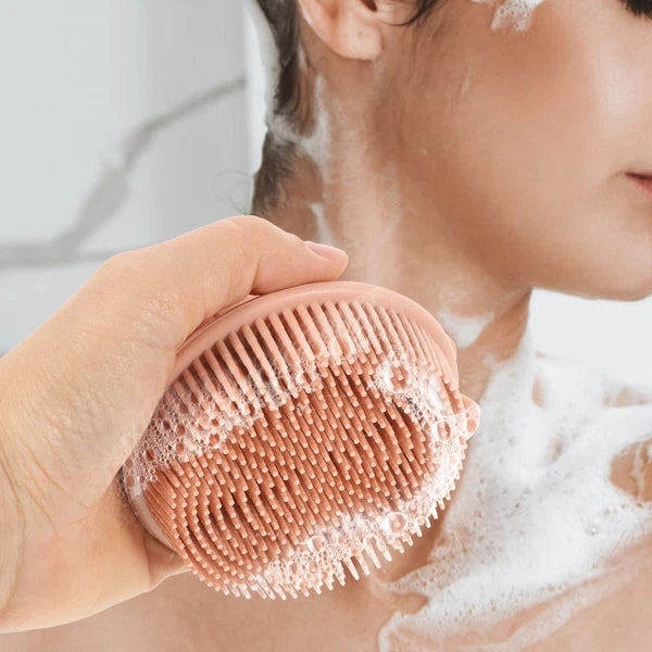 Bath Brush Silicone Shower for Body Scrubber with Handle