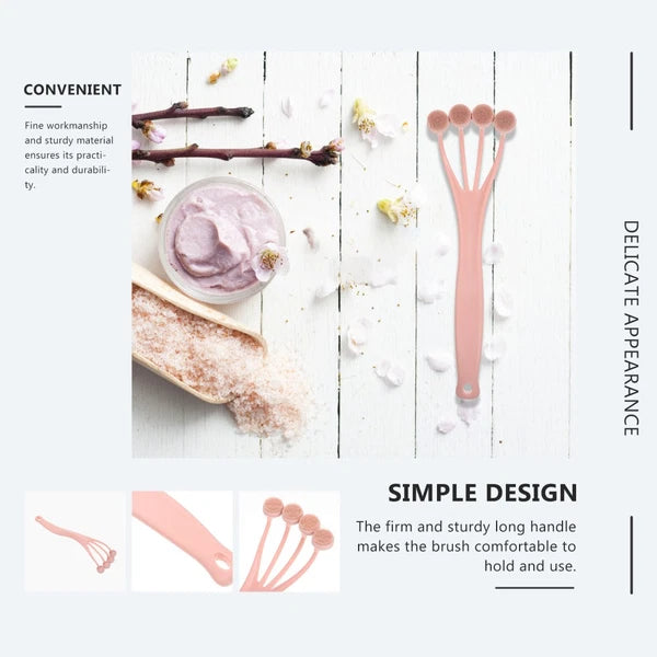 Exfoliating Bath Brush Back Scrubber Shower for Body with Long Handle