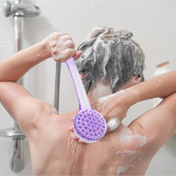 3 Pcs Bath Brush Scrub for Shower Loofah Exfoliating Body Scrubber