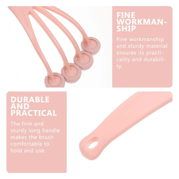 Exfoliating Bath Brush Back Scrubber Body for Shower Long Handle