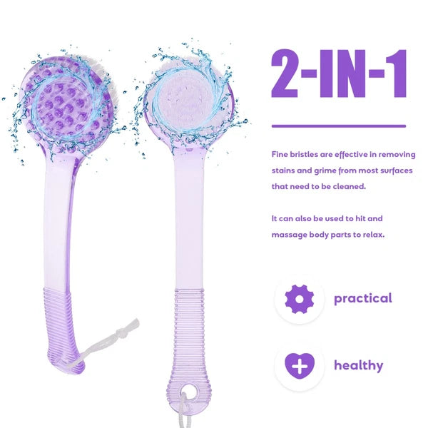 3 Pcs Bath Brush Bursh Shower Tool Back Loofah Exfoliating Body Scrubber