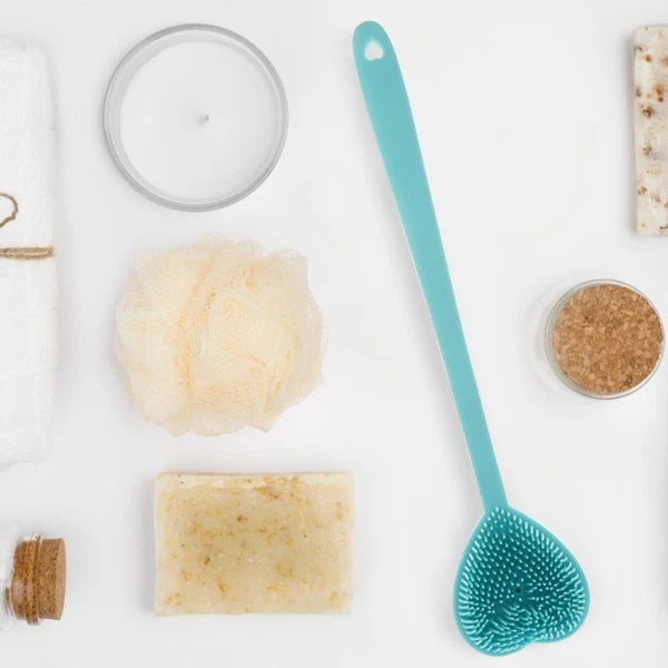 Heart-shaped Bath Brush Man Shower Exfoliator Scrubber Long Handle