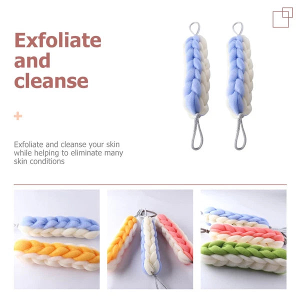 2 Pcs Bath Bar Miss Man Exfoliating Washcloth Back Scrubber Shower