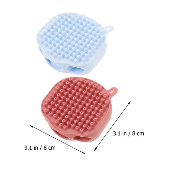 2 Pcs Shampoo Bath Brush Travel Child Scrubber Exfoliating Shower Brushes