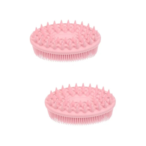 2 PCS Silicone Bath Brush Man Child Baby Hair Scrubber Scrubbers