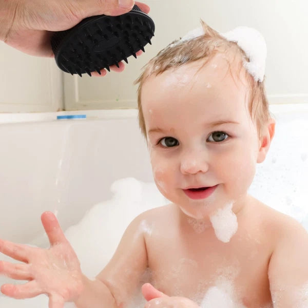 2 Pcs Bath Silicone Body Scrubber with Handle Brushes for Shower