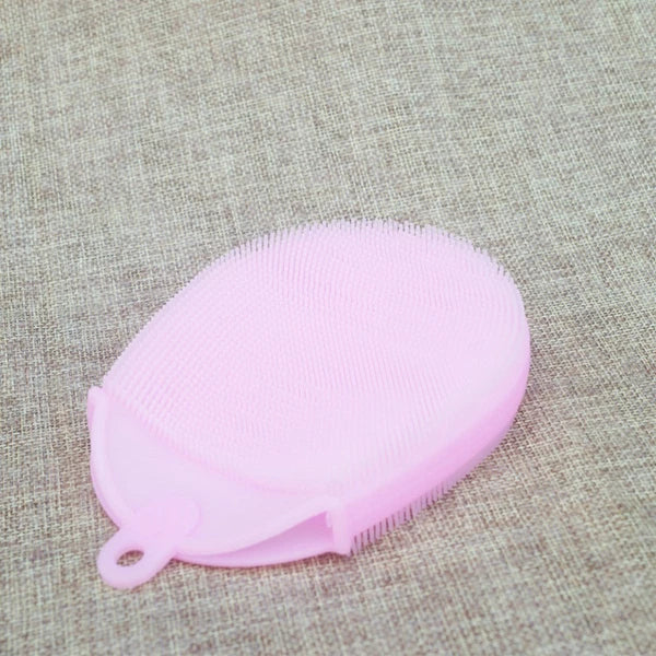 2 Pcs Silicone Bath Body Brush Silicone Bath Scrubber Exfoliating Shower Brush