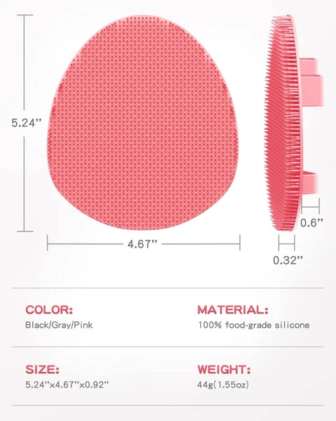 Manmihealth Silicone Back ScrubberThin Bristles & Soft Bath Brushes Set Super...