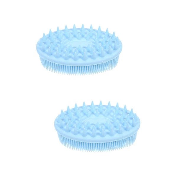 2 Count Silicone Bath Brush Body Brushes for Shower Baby Scalp Massage