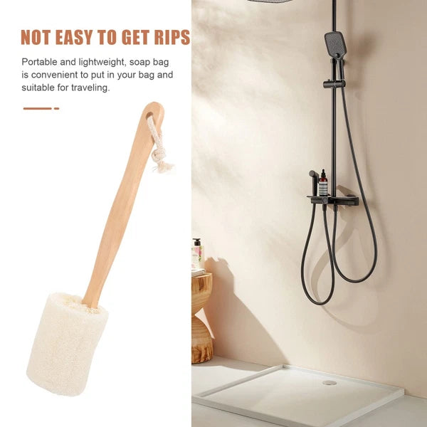 Loofah Shower Brush Handheld Cleansing Skin Body Scrubber Exfoliator