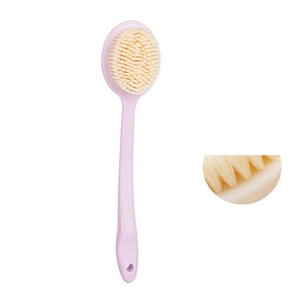 2 PCS Bath Back Cleaning Scrubber Back Loofah Brush Wet Dry Body Brush