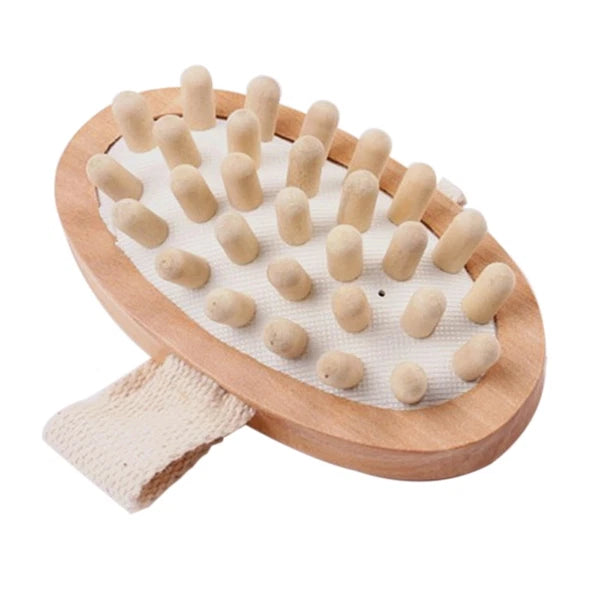 Body Massage Bath Brush Wooden Massage Round Bath Bathroom Accessories (