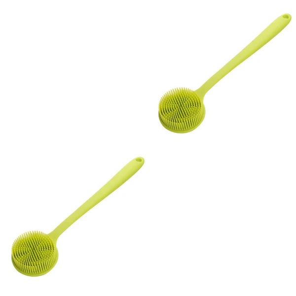 2 Count Bath Brush Man Body Exfoliator Silicone Shower Scrubber Back for