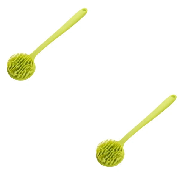 2 Count Bath Brush Man Body Exfoliator Silicone Shower Scrubber Back for