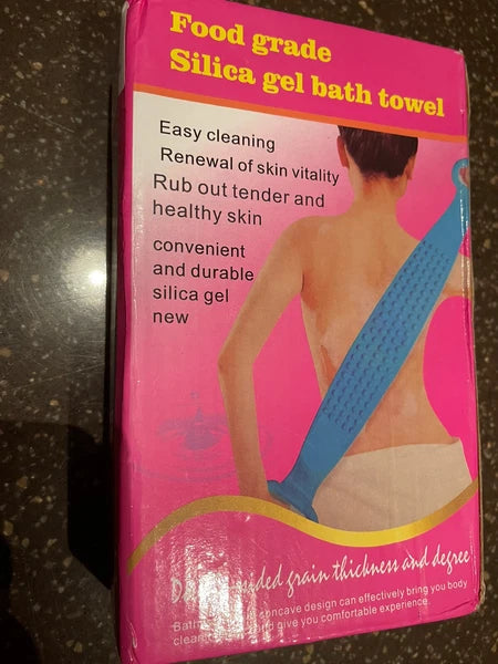 Silicone Shower Brush, Handle Body Washer, Double Side Shower Massage Brush Long