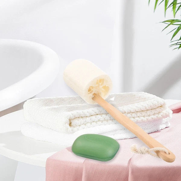 Loofah Shower Brush Body Scrub Exfoliator Handheld Cleansing Skin