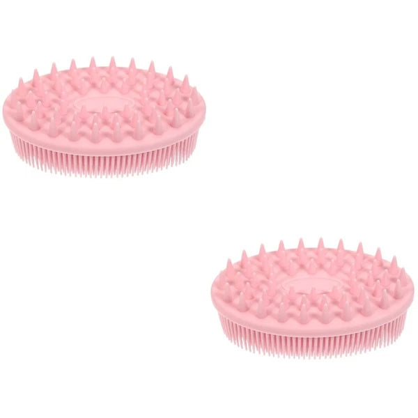 2 PCS Silicone Bath Brush Man Child Baby Hair Scrubber Scrubbers