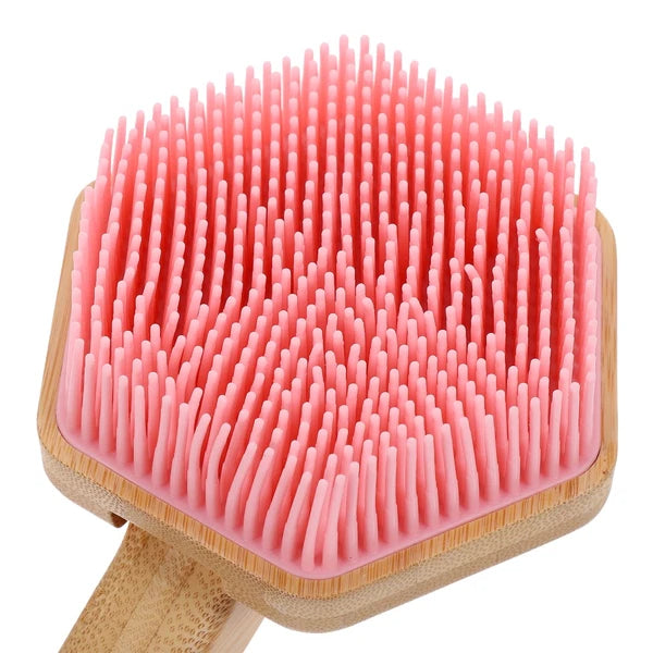 Bath Brush Exfoliating Body Scrub Silicone Scrubber Shower Bathing Back for