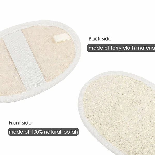 10 Exfoliating Loofah Pad Natural Face Luffa Body Sponge Scrubber Brush Bath Set