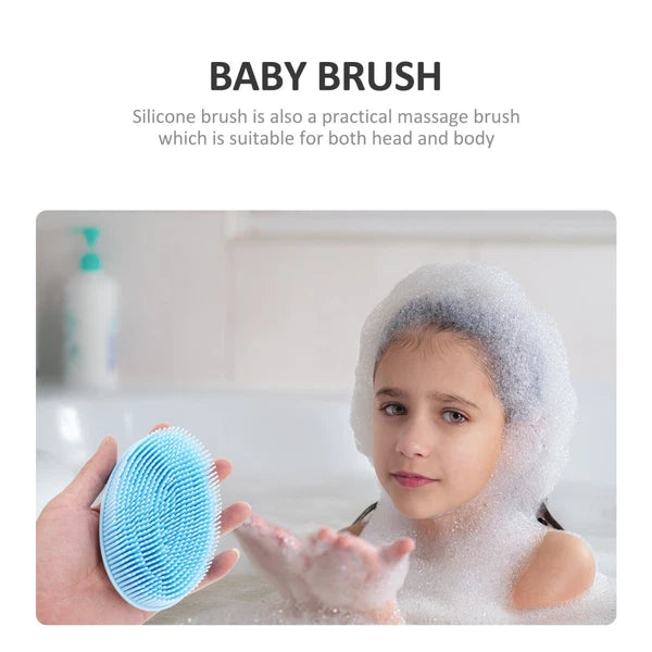 2 Pcs Bath Silicone Body Scrubber with Handle Brushes for Shower