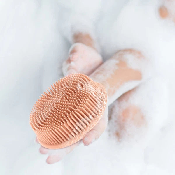 Bath Brush Exfoliating for Scrub Shower Portable Silicone