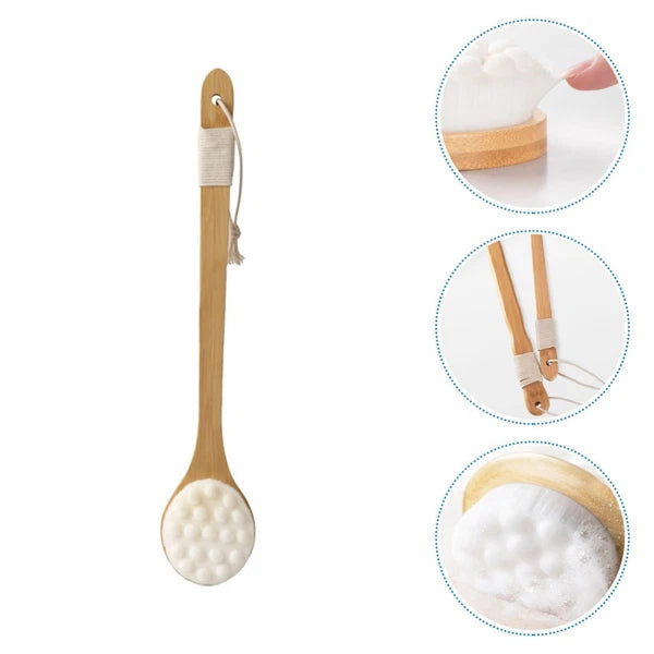 Long Handle Back Rubbing Cat Claw Brush Body Exfoliator Shower Bath Scrubber