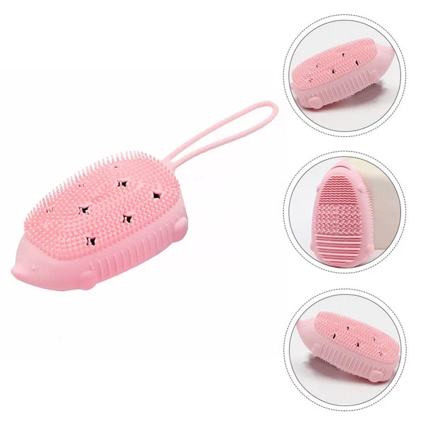 Bath Brush Child Body Silicone Scrubber Shower Bathroom for Bathing