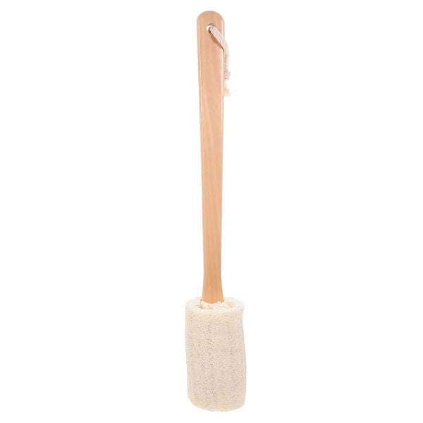 Natural Loofah Exfoliating Brush Long Handle Bath Cleaning Tool