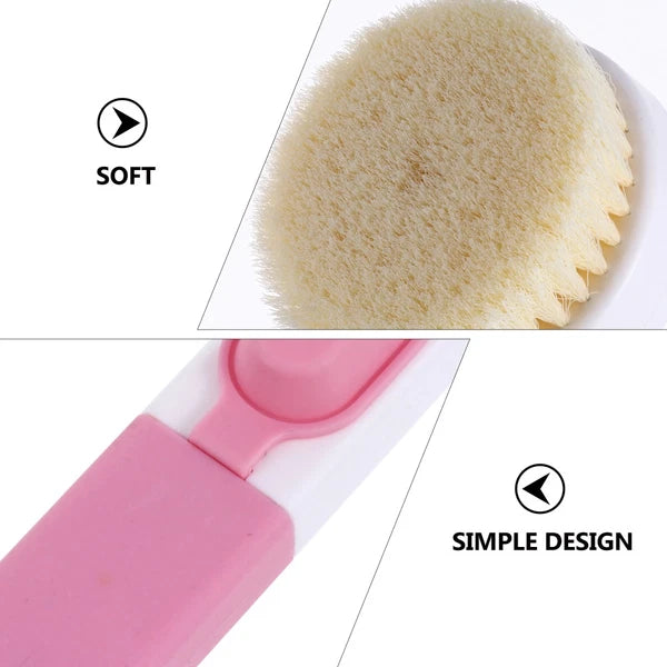 Long Handle Bath Brush Household Rub Back Brush Bathing Accessories (Pink)