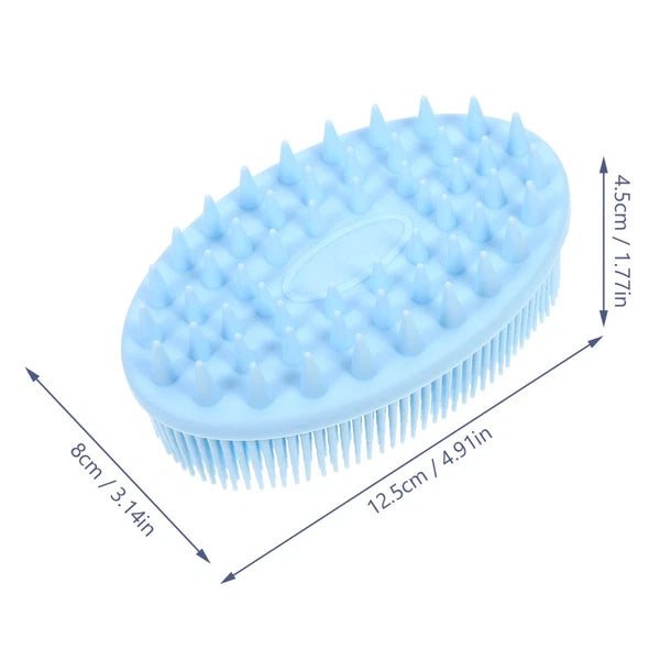 2 Count Silicone Bath Brush Body Brushes for Shower Baby Scalp Massage