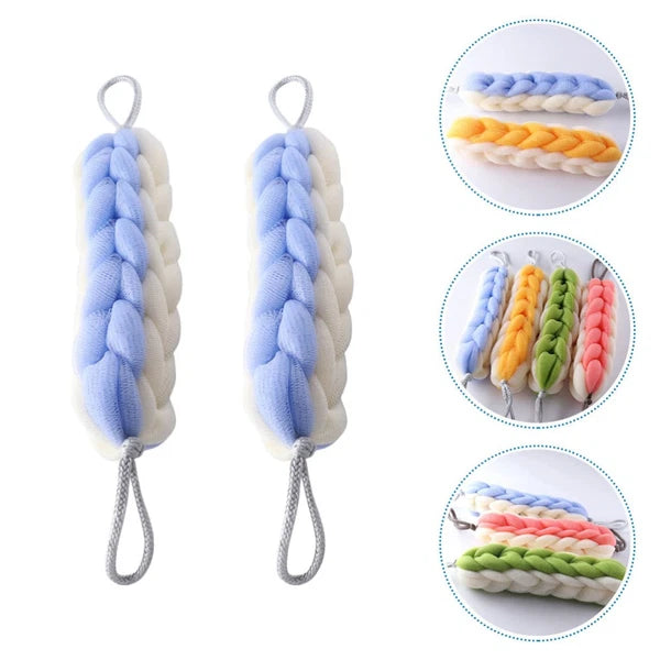 2 Pcs Bath Bar Miss Man Exfoliating Washcloth Back Scrubber Shower