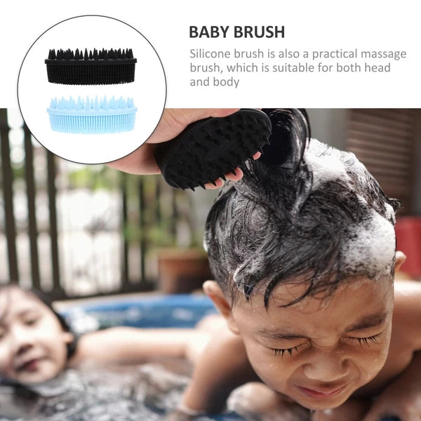 2 Pcs Bath Silicone Body Scrubber with Handle Brushes for Shower
