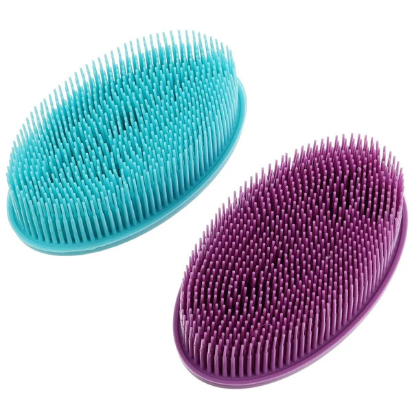 2Pcs Baby Silicone Body Brushes Practical Bath Brushes Shower SPA Brush