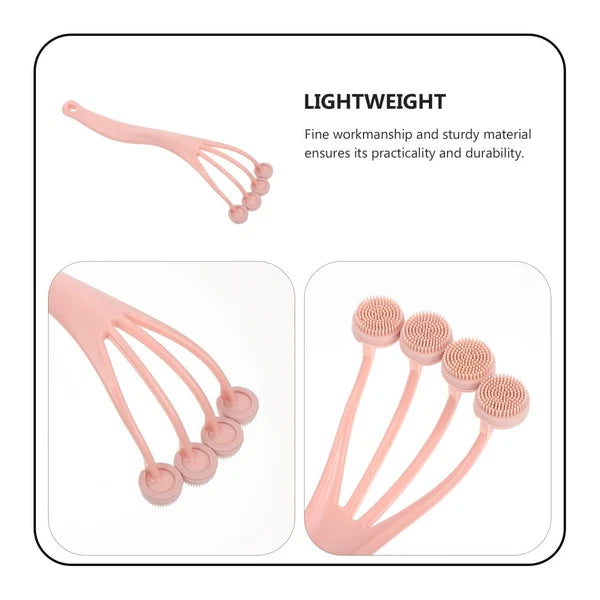 Exfoliating Bath Brush Back Scrubber Shower for Body with Long Handle