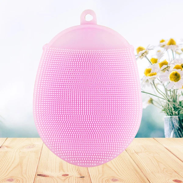 2 Pcs Silicone Bath Body Brush Silicone Bath Scrubber Exfoliating Shower Brush