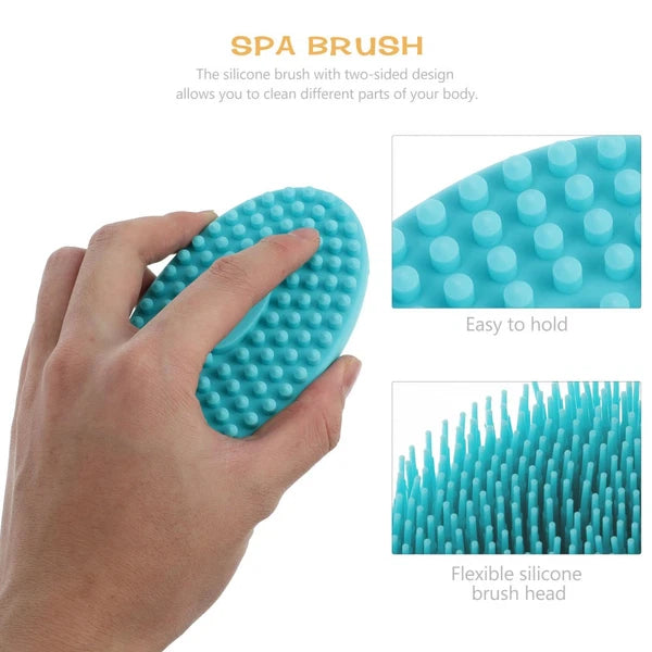 2Pcs Baby Silicone Body Brushes Practical Bath Brushes Shower SPA Brush