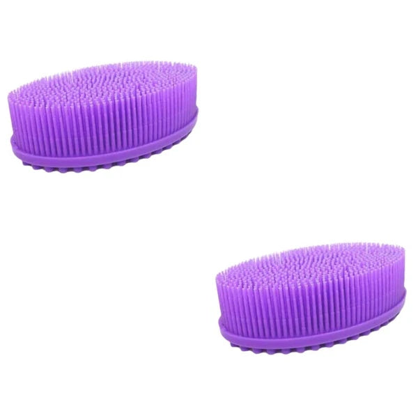 2 PCS Bath Brush Silicone Exfoliator Body Scrubber Baby Bathing Shower